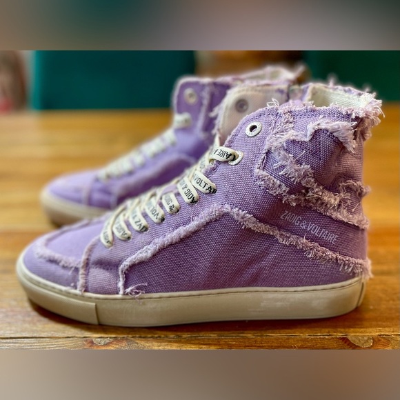 Zadig & Voltaire | High Flash Canvas Purple | Sneaker | Women’s US 9 - Picture 4 of 8
